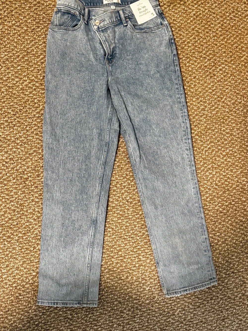 NWT: Abercrombie & Fitch Light Blue Straight Leg Jeans, crossover jeans
